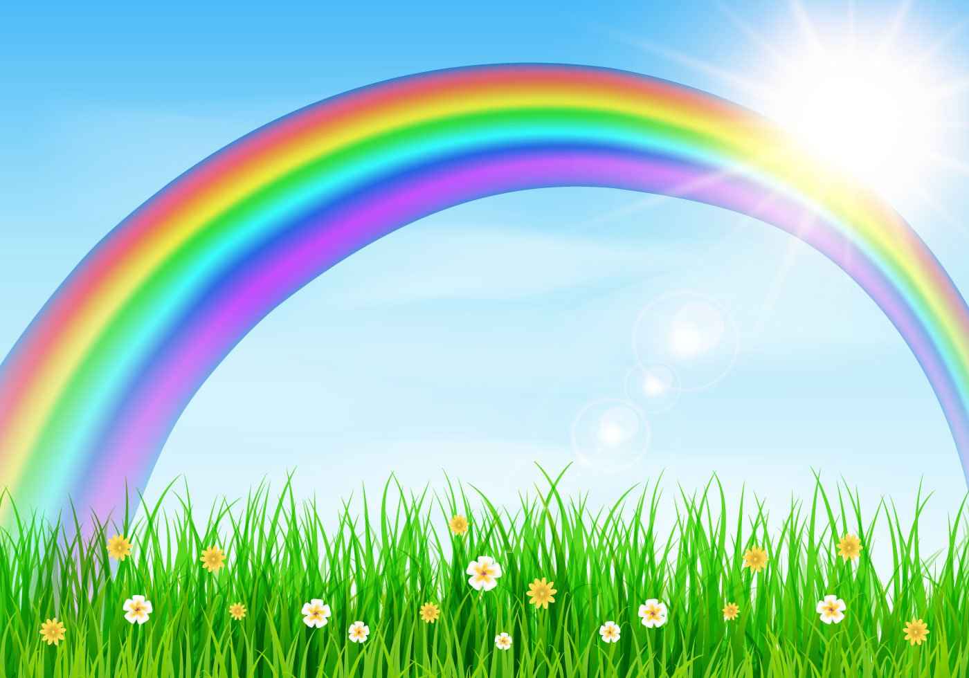 Beautiful Spring Rainbow Background EPin Free Graphic Clipart Beautiful Spring Rainbow Background EPin Free Graphic Clipart