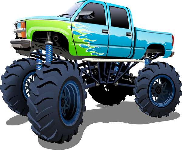 Suv Monster Cars Cartoon Vector Material 08 Epin Free Graphic