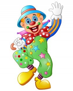 Festival cheerful clown illustration vector 01