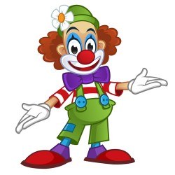 Festival cheerful clown illustration vector 02