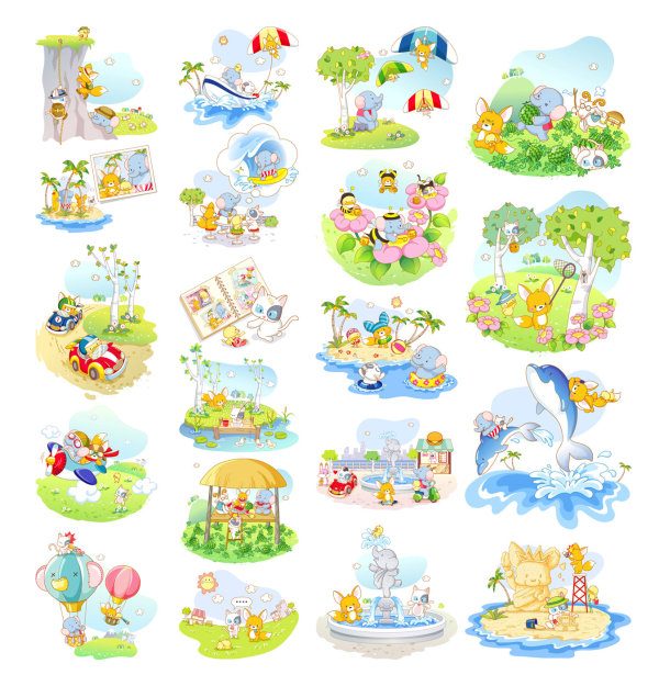 A cute theme of animal life