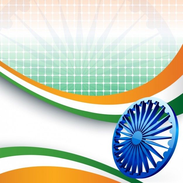 Abstract background of india with waves