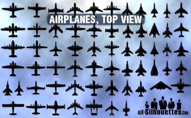 Airplanes top view