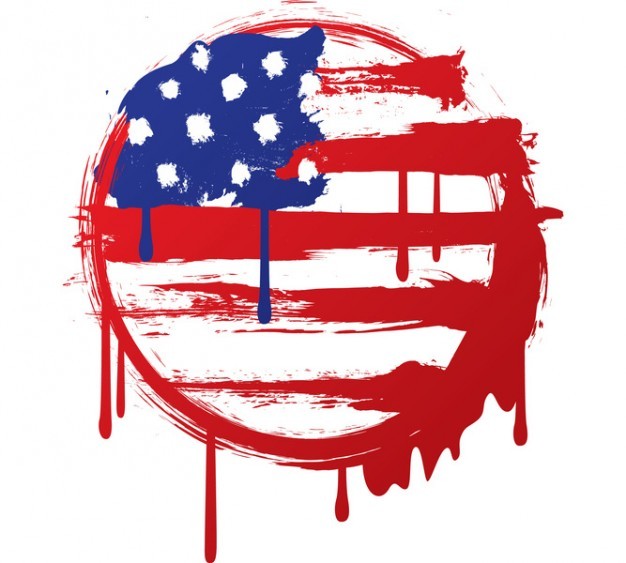 American Grunge Flag Vector