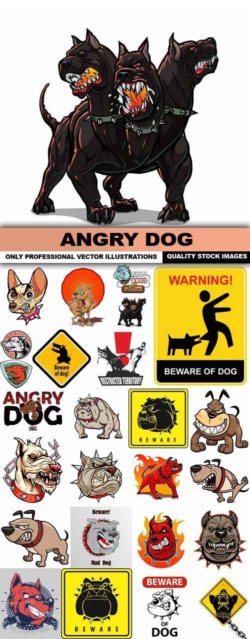 Angry Dog – 25 Vector