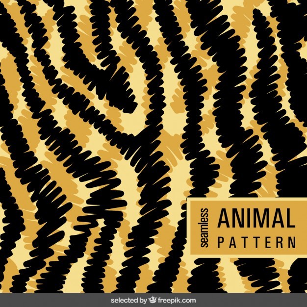 Animal pattern in doodle style