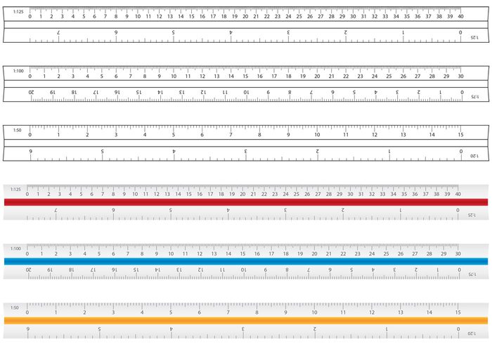 Architecture And Drafting Ruler Vectors