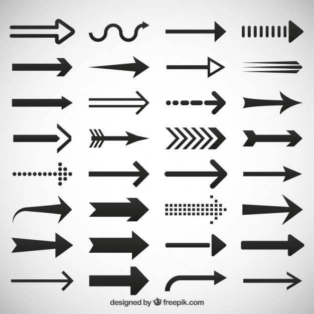 Arrows icons set  Vector | Free Download