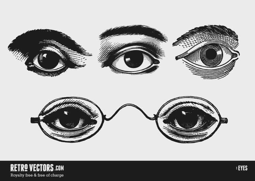 Assorted Eyes and Pair of Glasses