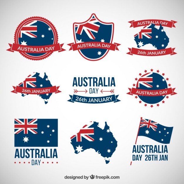 Australia day badges collection