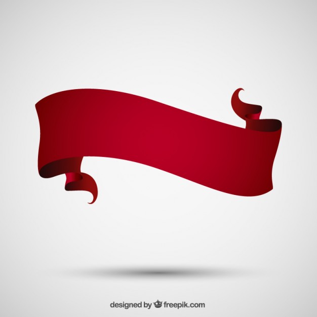 Banner made of red ribbon  Vector | Free Download png