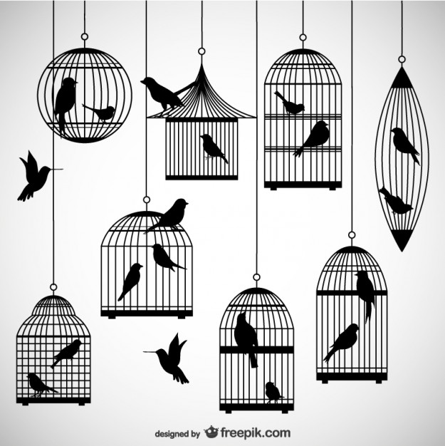 Birdcages silhouettes pack