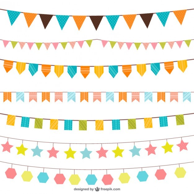 Birthday decorations vector