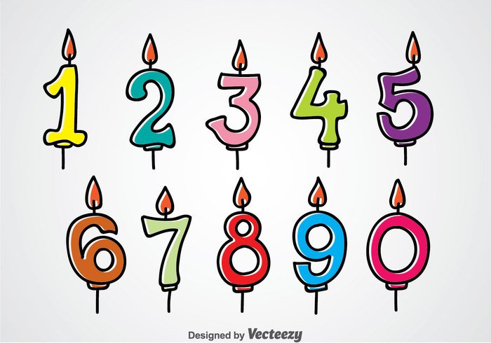 Birthday Number Candles – Download Free Vector Art, Stock Graphics & Images
