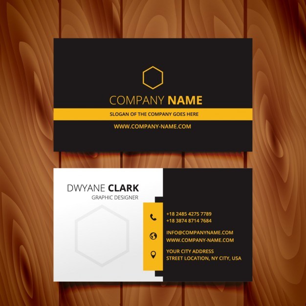black dark business card modern design  Vector | Free Download