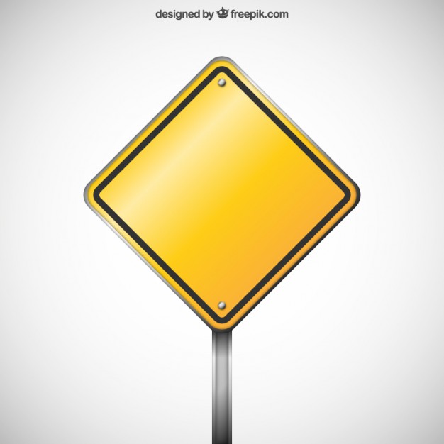 Blank warning road sign  Vector | Free Download