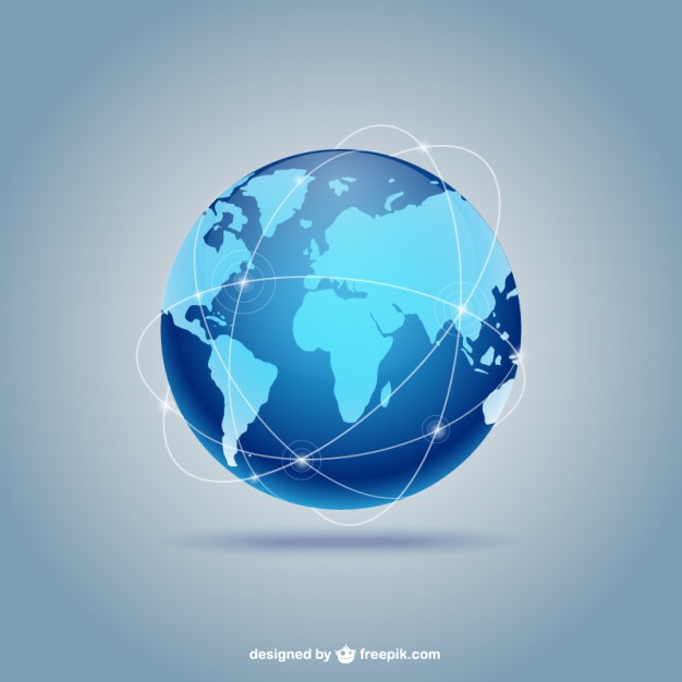 Blue globe  Vector | Free Download