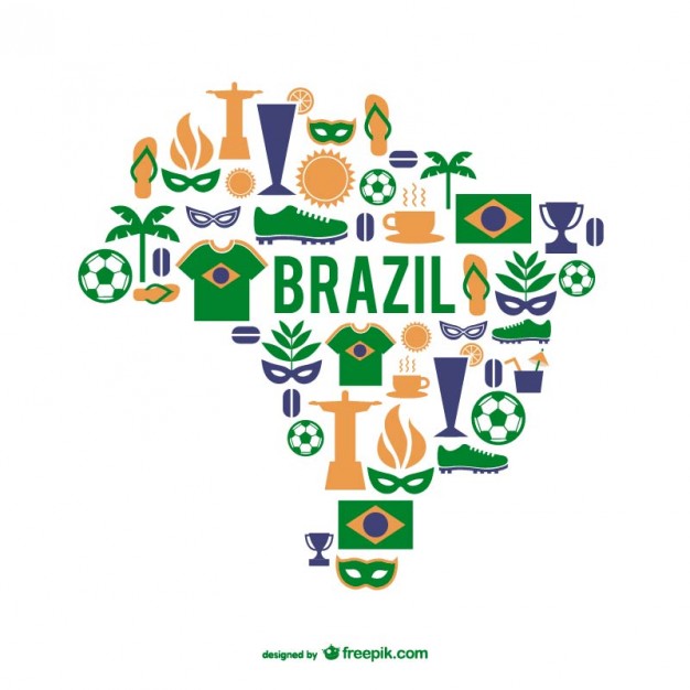 Brazil graphic elements vector map   Vector | Free Download