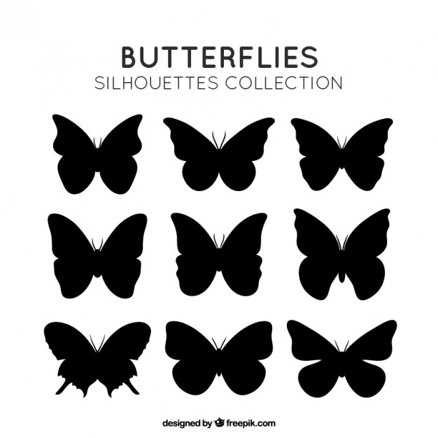 Butterflies silhouettes pack