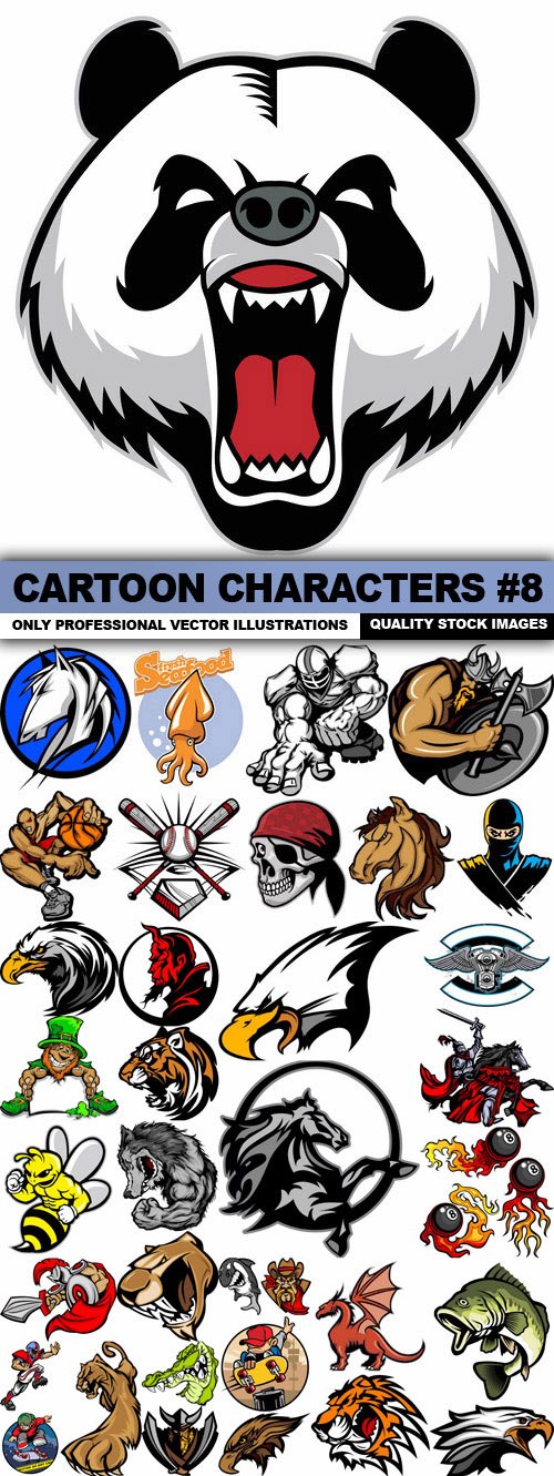 Cartoon Characters #8 – 47xEPS