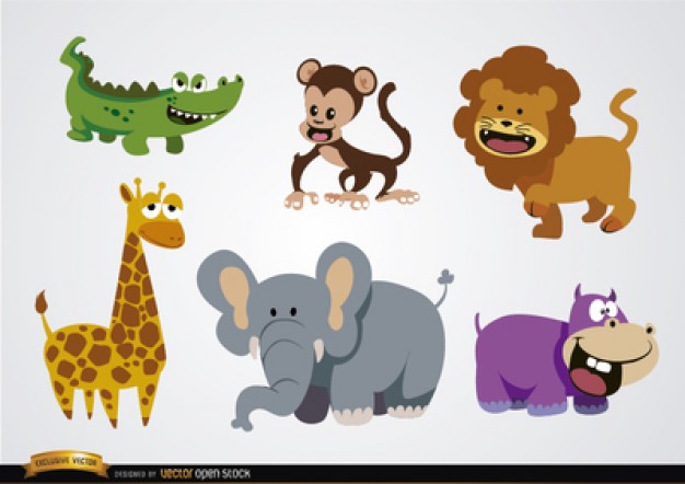 Cartoon wild animals vector
