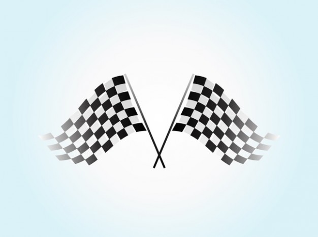 checkered flag grand prix motocross vector
