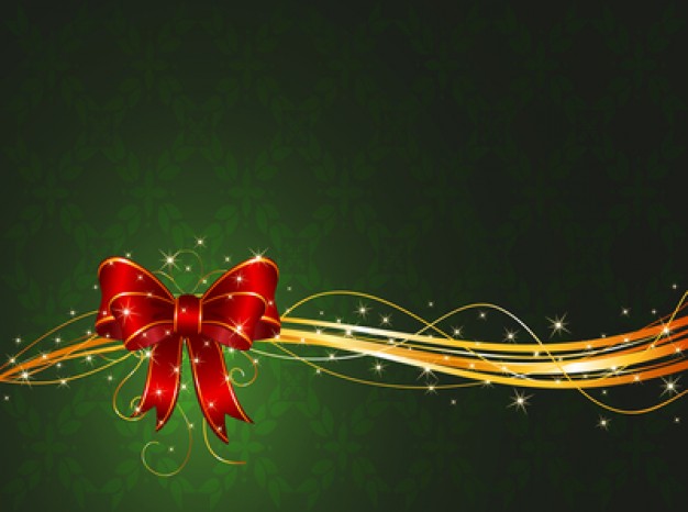 Christmas background with green leaves