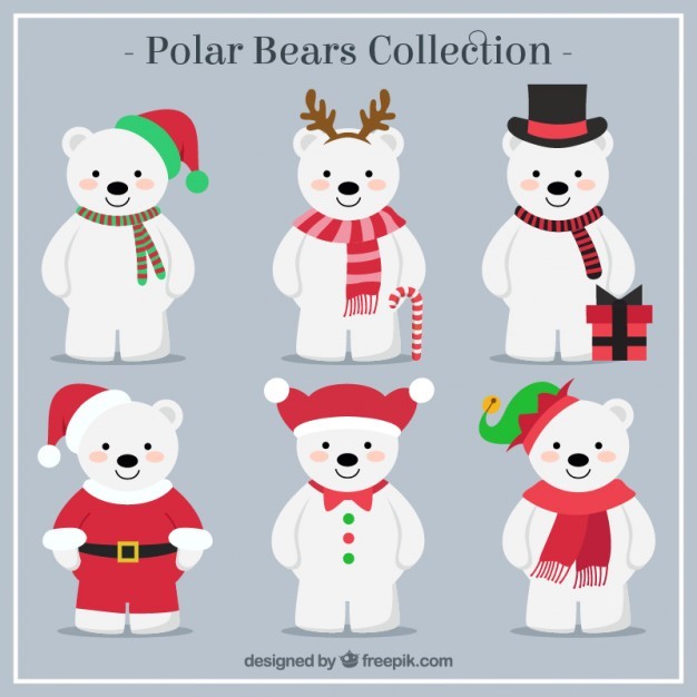 Christmas polar bears collection