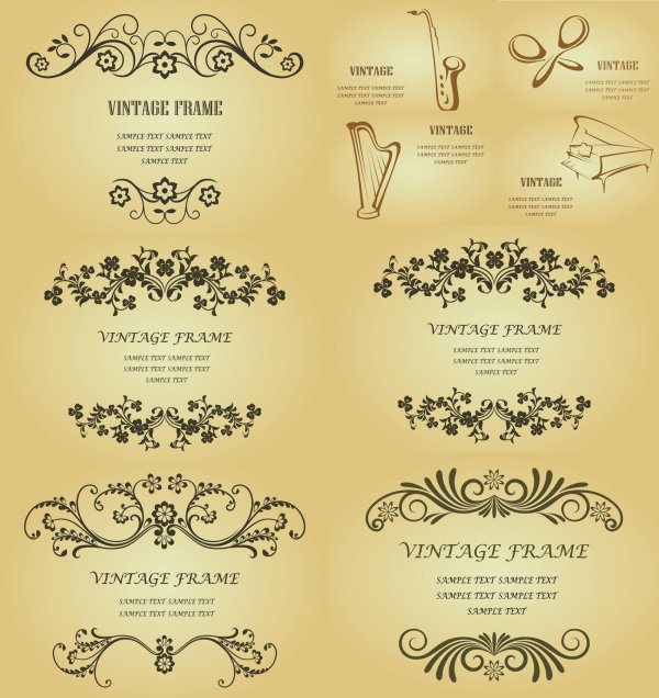 Classic decorative pattern background vector