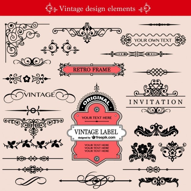 Classic swirls vector template