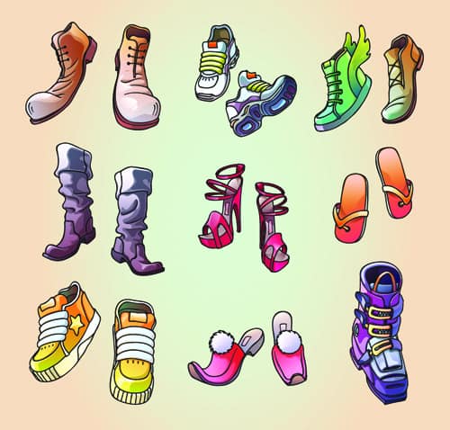 Classic woman shoes design vectors 03