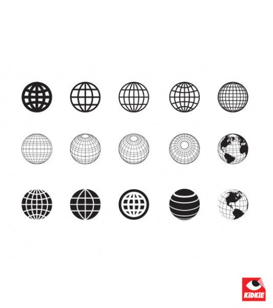 Clean earth globe collection  Vector | Free Download