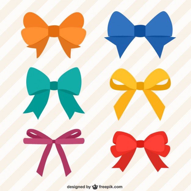 Collection of colorful bows