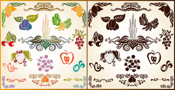 color Decorative pattern free vector 01