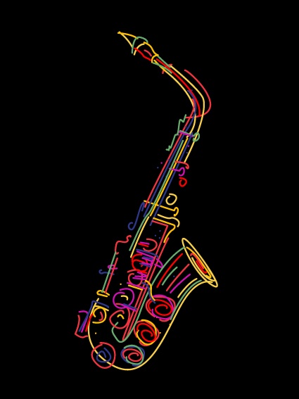Color lines Musical instruments vector 01