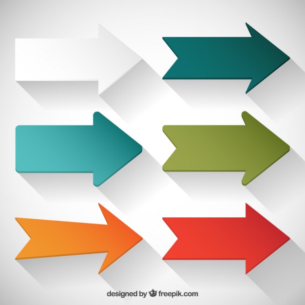 Colored arrows  Vector | Free Download