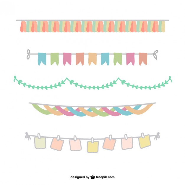 Colorful garland pack