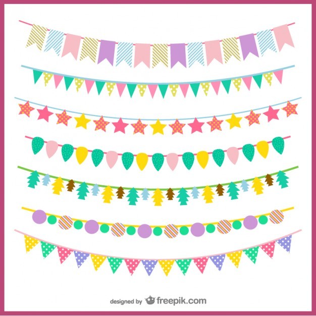Colorful garlands pack