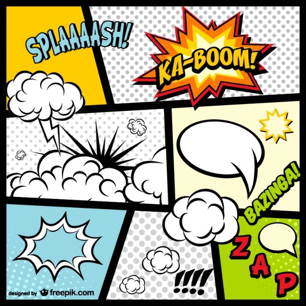 Comic Book page elements free download   Vector | Free Download