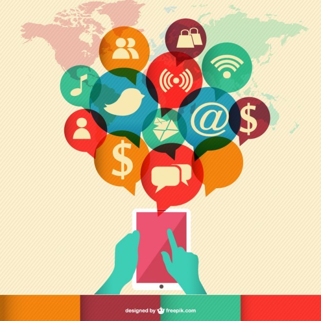 Communication technology free template   Vector | Free Download