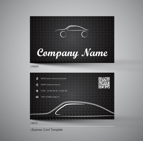 Creative car business cards vector 02