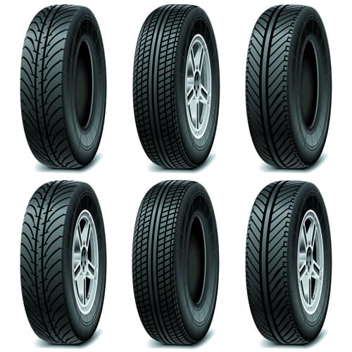 Creative car tires vector design 02