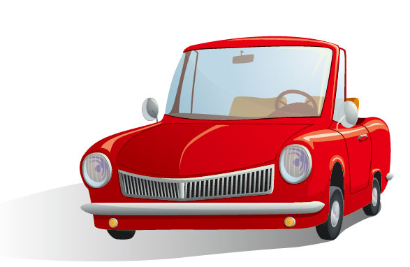 Cute cartoon car 03 free vector