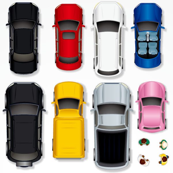 Cute cartoon car 05 free vector