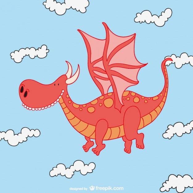 Cute dragon cartoon