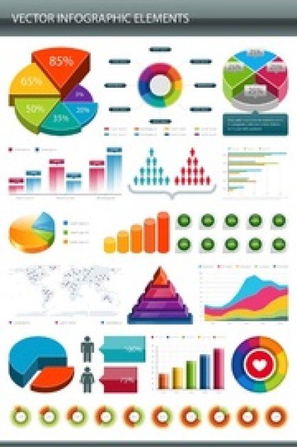 3D infographic elements vector   Vector | Free Download