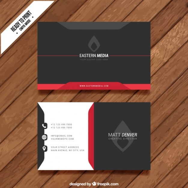 Dark visit card  Vector | Free Download