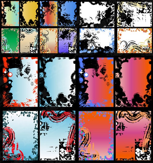 Decorative frame messy vector