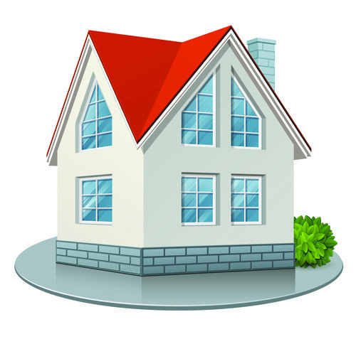 Different Houses design elements vector 06