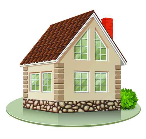 Different Houses design elements vector 04